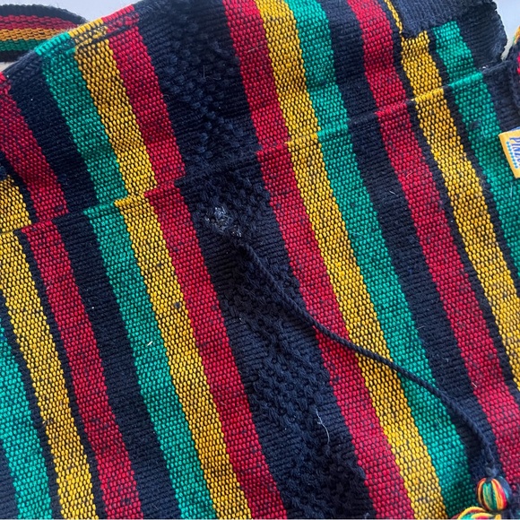 Pinzon Artesanians Messenger Crossbody Shoulder Bag Boho Hippie Rasta Rainbow - Picture 3 of 5